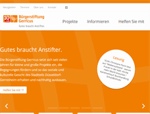 Tablet Screenshot of buergerstiftung-gerricus.de